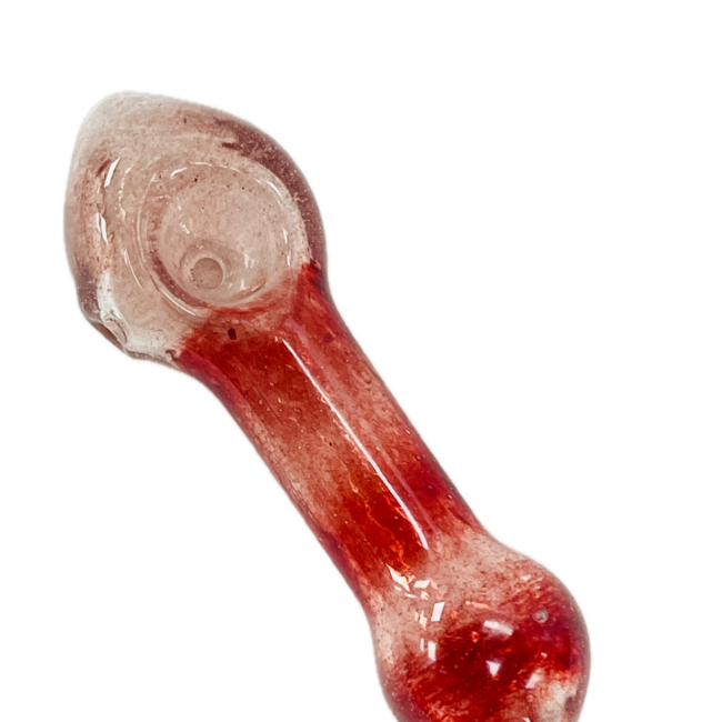 4.5'' HEAD TRIANGLE RED GLASS PIPE