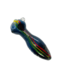 5'' NAVY PEANUT WITH RASTA LINES GLASS PIPE