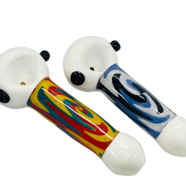 5'' WHITE GLASS HAND PIPE