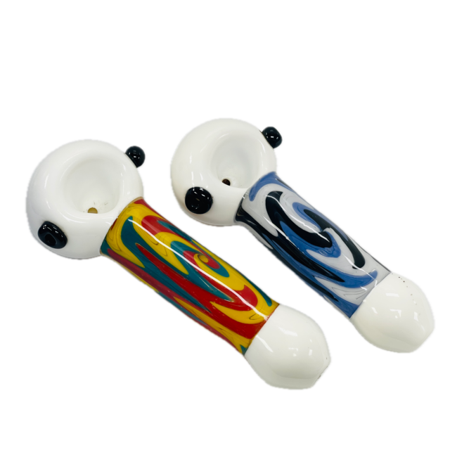 5'' WHITE GLASS HAND PIPE