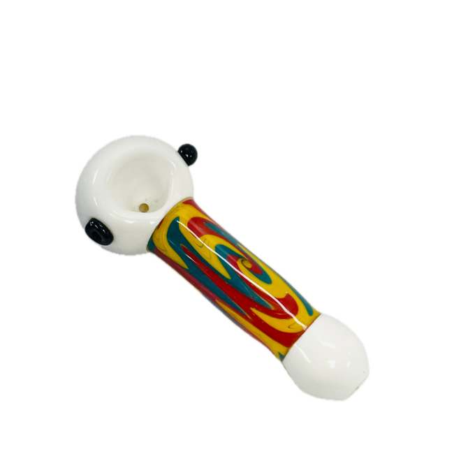 5'' WHITE GLASS HAND PIPE