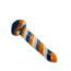 5.5'' BLUE+ORANGE CANDY CANE GLASS PIPE