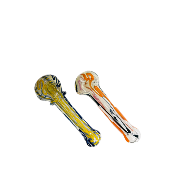 5.5'' SQUIGGLY LINES GLASS PIPE