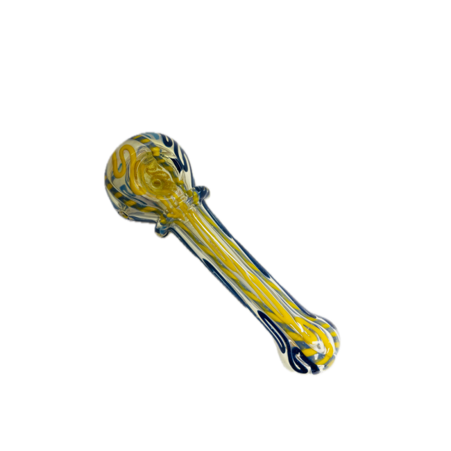 5.5'' SQUIGGLY LINES GLASS PIPE