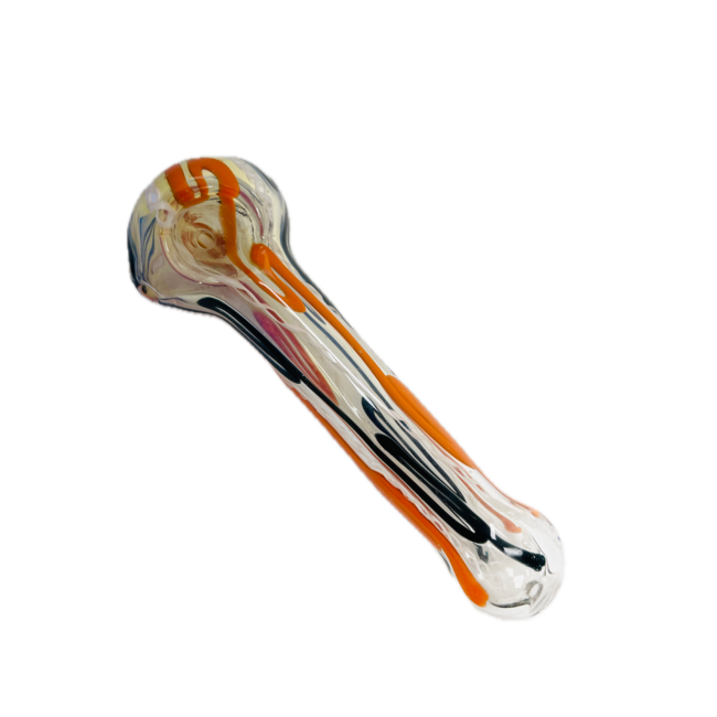 5.5'' SQUIGGLY LINES GLASS PIPE