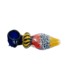 4.5'' SWIRLED GLASS SPOON PIPE-BLUE