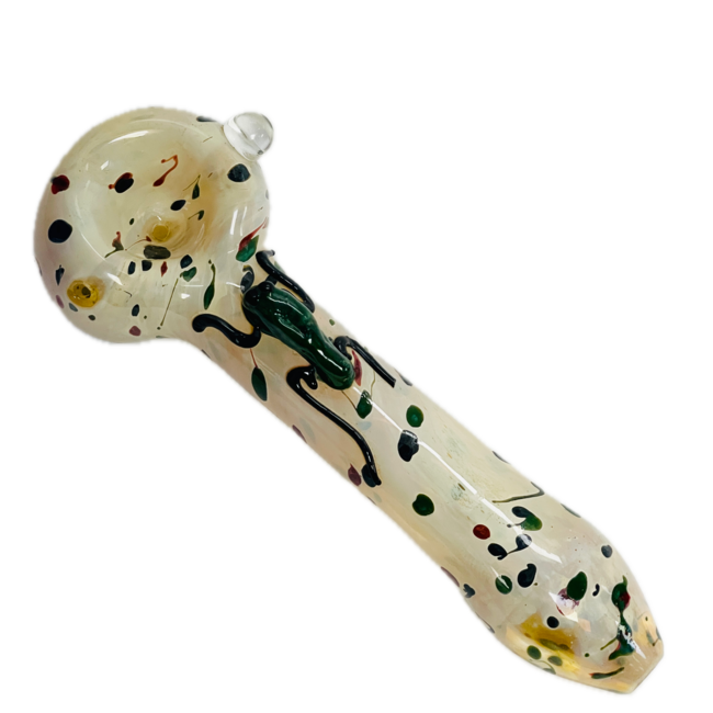 5.5'' GREEN FROG GLASS HAND PIPE