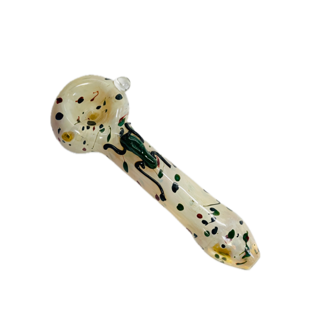5.5'' GREEN FROG GLASS HAND PIPE