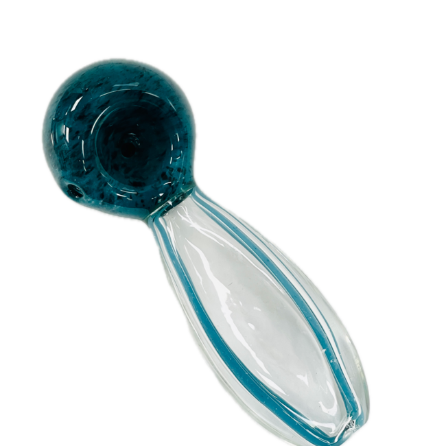 4.5'' TEAL PEANUT GLASS PIPE