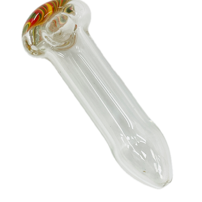 4.5'' CLEAR GLASS WITH RASTA PIPE