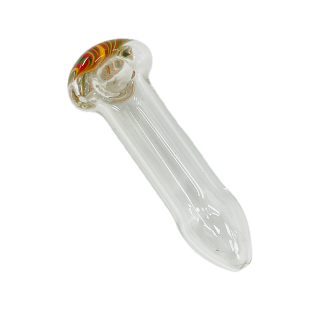 4.5'' CLEAR GLASS WITH RASTA PIPE