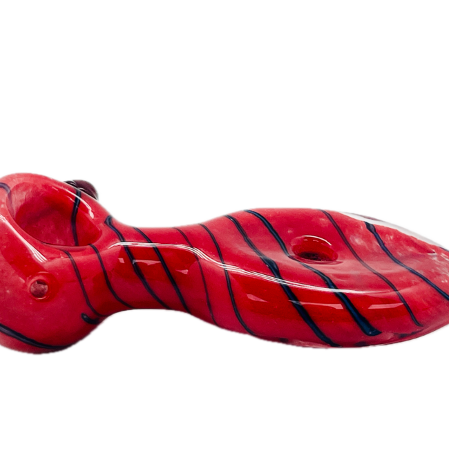 4.5'' RED PEANUT GLASS PIPE