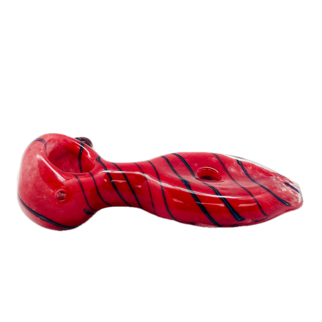 4.5'' RED PEANUT GLASS PIPE