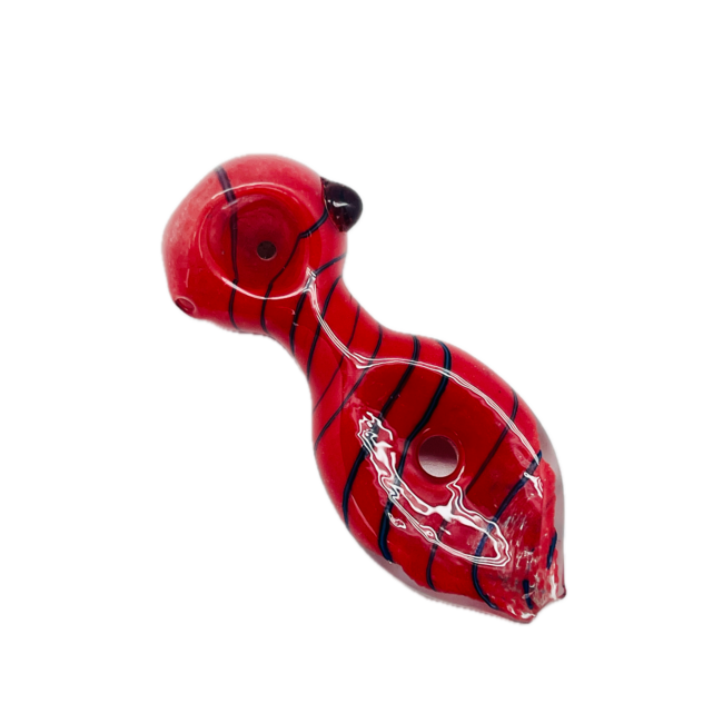 4.5'' RED PEANUT GLASS PIPE