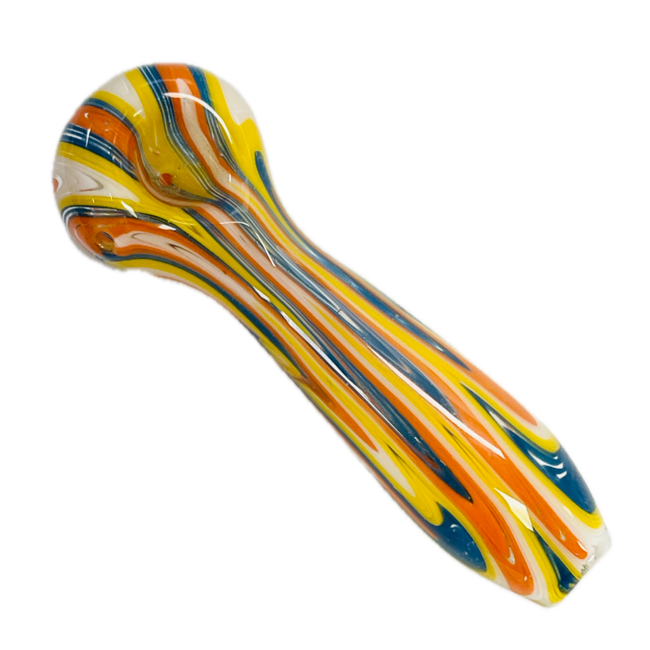5'' COLOURFUL WIG-WAG GLASS PIPE