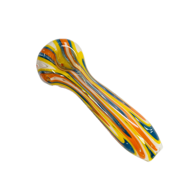 5'' COLOURFUL WIG-WAG GLASS PIPE