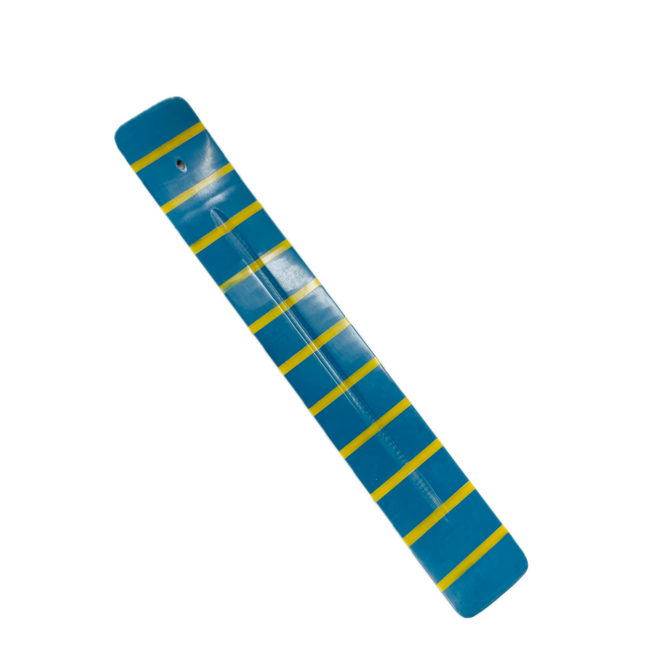 10.5'' BLOCK PATTERN RESIN INCENSE BURNER-IB11