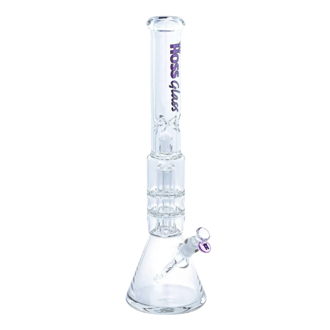 HOSS GLASS 20'' HOSS GLASS DOUBLE DISK PERCOLATOR BEAKER-YN1012