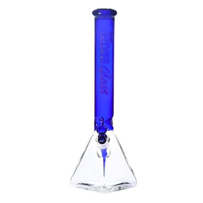 HOSS GLASS 18'' HOSS GLASS PYRAMID BEAKER HALF COLORED-H056