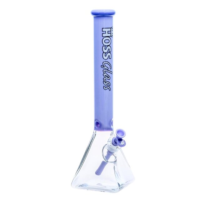 HOSS GLASS 18'' HOSS GLASS PYRAMID BEAKER HALF COLORED-H056