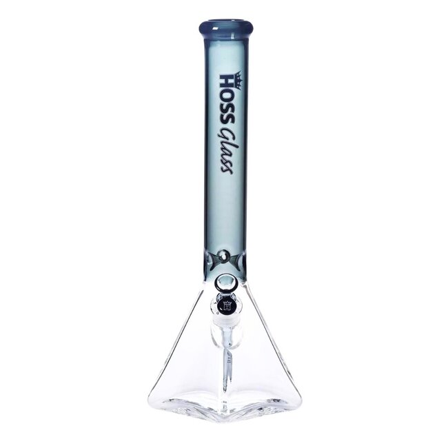 HOSS GLASS 18'' HOSS GLASS PYRAMID BEAKER HALF COLORED-H056