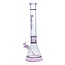 HOSS GLASS 18'' HOSS GLASS TRI-SECTION PLATINUM BANDED BEAKER-H036