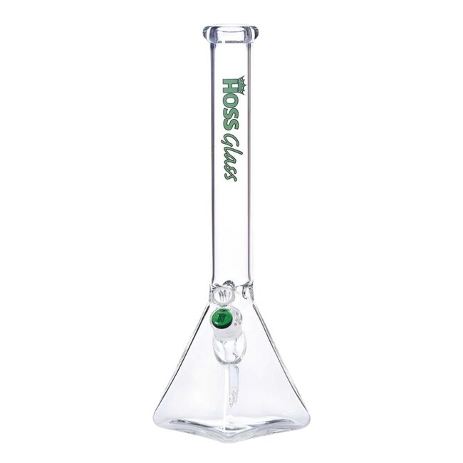 HOSS GLASS 18'' HOSS GLASS PYRAMID BASE BEAKER-H055