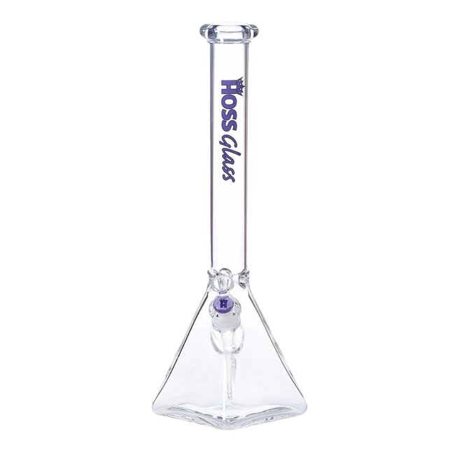 HOSS GLASS 18'' HOSS GLASS PYRAMID BASE BEAKER-H055