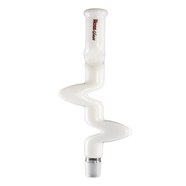 HOSS GLASS 18'' HOSS GLASS COLORED 3 KINK TOP-H120C