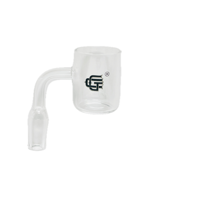 QUARTZ BANGER MALE 14MM 90 DEGREE WITHE DISH