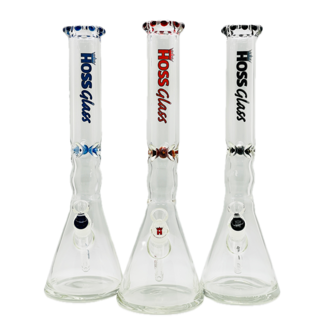 HOSS GLASS 18'' 5MM HOSE GLASS PINCHED BEAKER-Y042AC