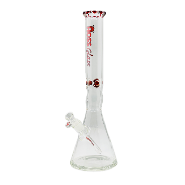 HOSS GLASS 18'' 5MM HOSE GLASS PINCHED BEAKER-Y042AC