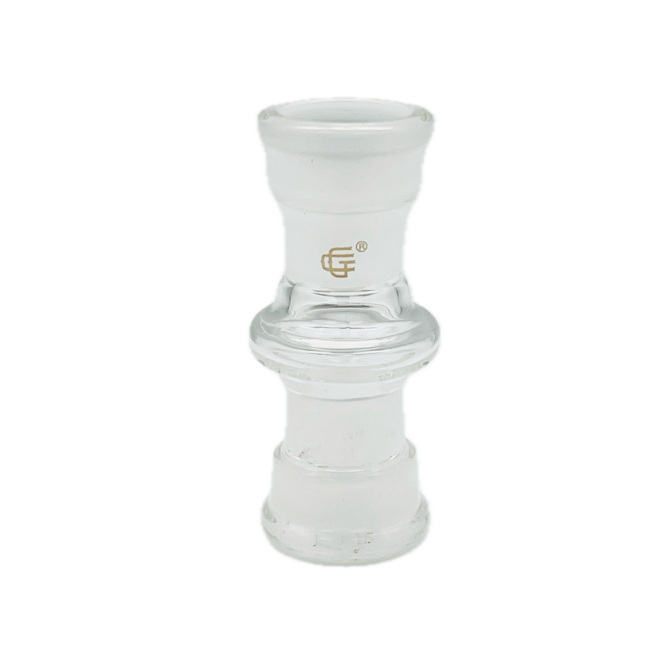 CHRYSTAL GLASS 14MM/18MM FEMALE  JOINT DOUBLE ADAPTER