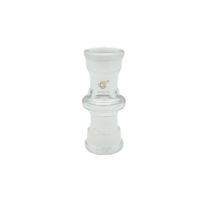 CHRYSTAL GLASS 14MM/18MM FEMALE  JOINT DOUBLE ADAPTER