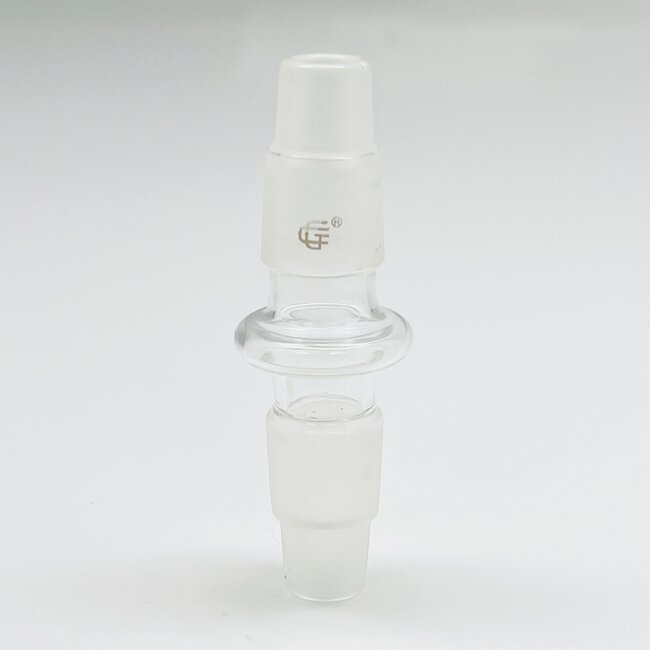 CHRYSTAL GLASS 14MM/18MM MALE JOINT DOUBLE ADAPTER