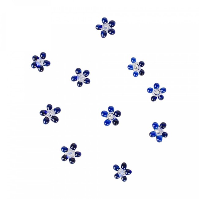 GLASS  FLOWER DAISY SCREENS-BLUE