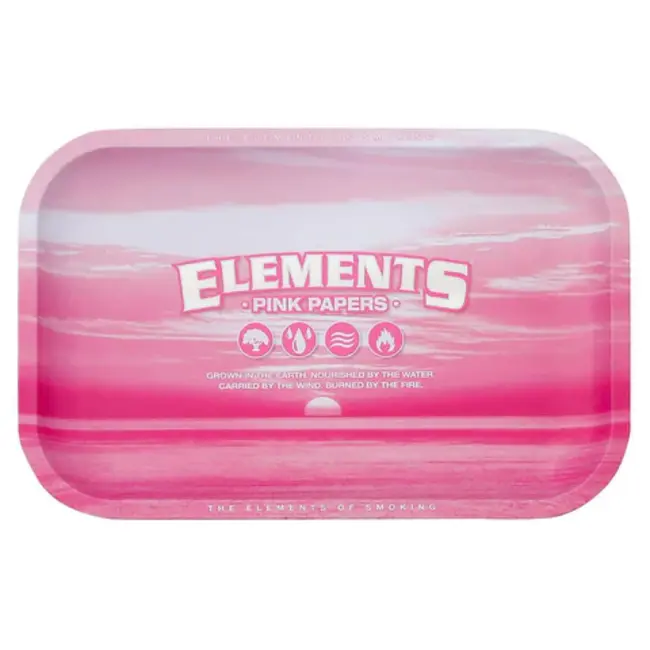 ELEMENTS ELEMENTS SMALL METAL ROLLING TRAY-PINK