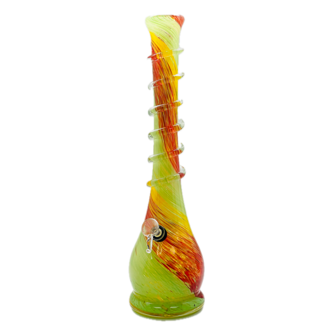 SOFT GLASS 16'' HEAVY BASE WITH RINGS GLASS BONG
