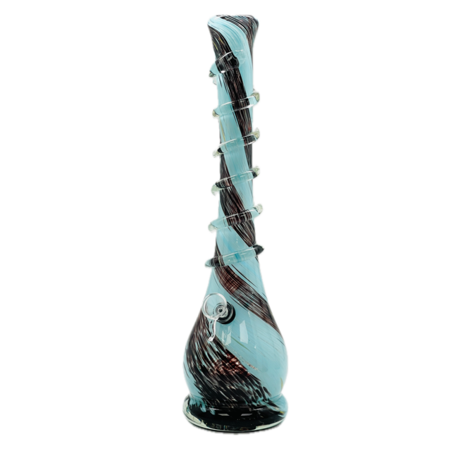 SOFT GLASS 16'' HEAVY BASE WITH RINGS GLASS BONG