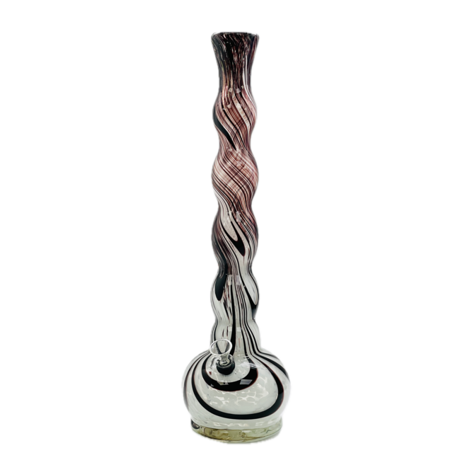 SOFT GLASS 18'' 4 BUBBLE GLASS BONG
