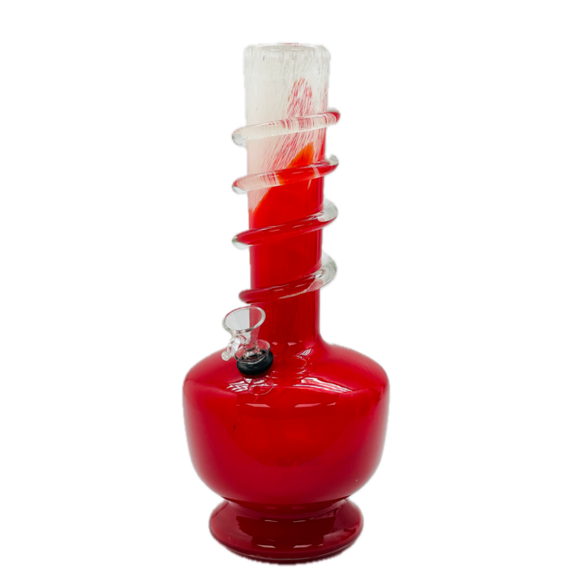 SOFT GLASS 12'' RIKER VASE WATER BONG