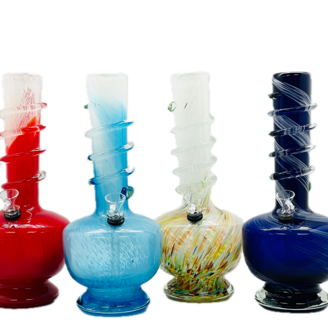 SOFT GLASS 12'' RIKER VASE WATER BONG