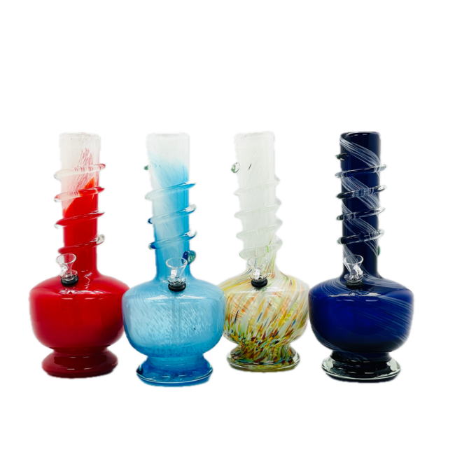 SOFT GLASS 12'' RIKER VASE WATER BONG