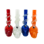 SOFT GLASS 10'' SKULL BOTTOM WAVE GRIP WATER BONG