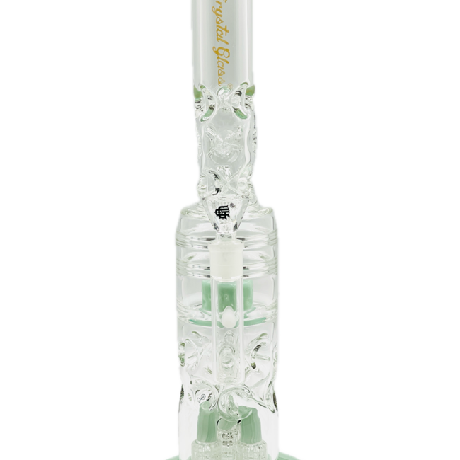 CRYSTAL GLASS 20'' DONUT PERC WATER BONG