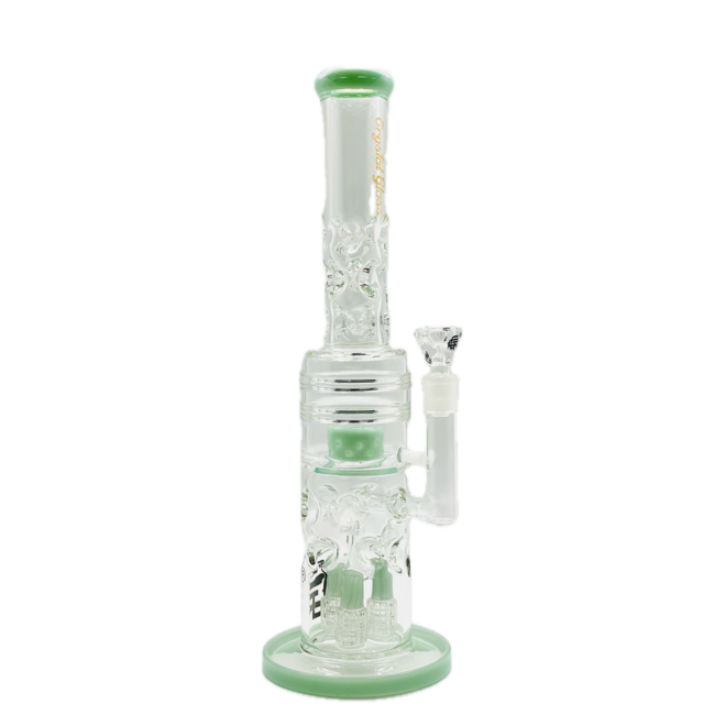 CRYSTAL GLASS 20'' DONUT PERC WATER BONG