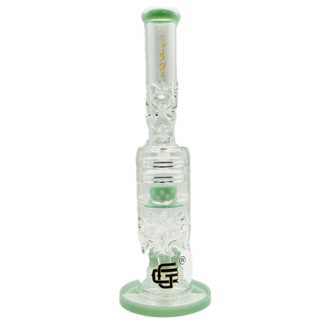 CRYSTAL GLASS 20'' DONUT PERC WATER BONG