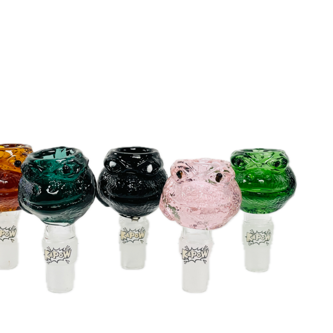 KAPOW KAPOW FROG HEAD 14/19MM GLASS BOWL-CC465