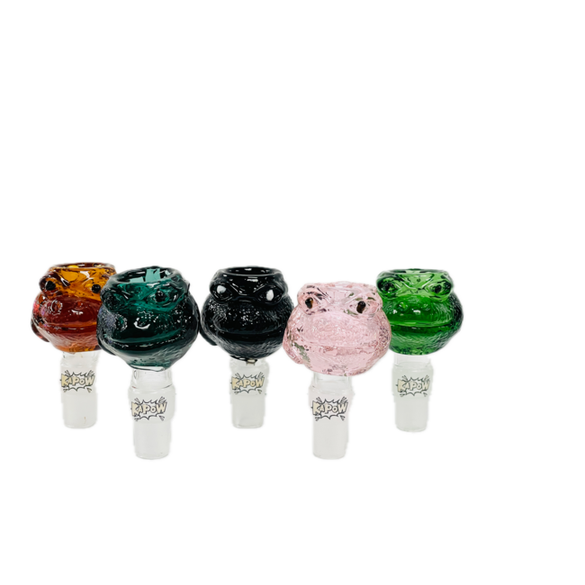 KAPOW KAPOW FROG HEAD 14/19MM GLASS BOWL-CC465