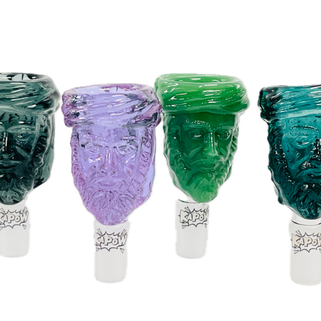 KAPOW KAPOW UNCLE BEARD 14MM GLASS BOWL-CC307